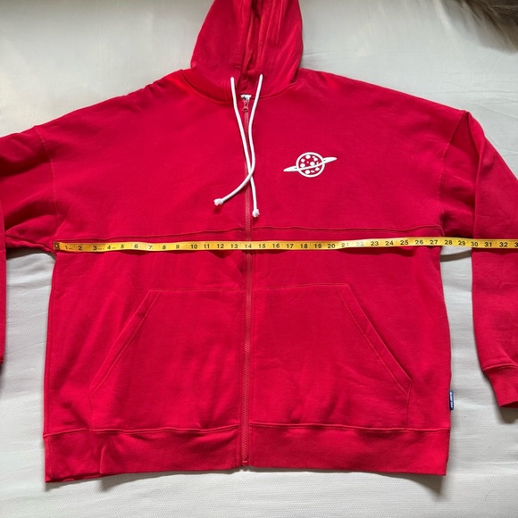 Disney Toy Story NWT Pizza Planet Red/white Spirit Jersey Zipper Hoodie Size XXL - Picture 6 of 9